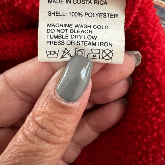 Timberland Jacket Men's Red  1/4 Zip Long Sleeve Fleece Sz XL - Picture 8 of 9